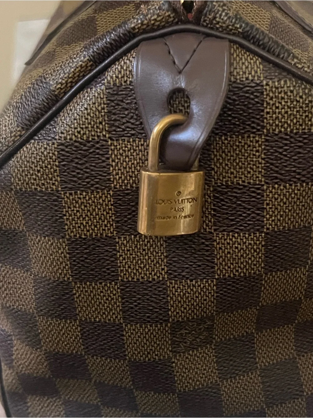 Authentic Louis Vuitton Speedy 30 Damier with Lock